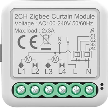module de rideau zigbee 2 canaux