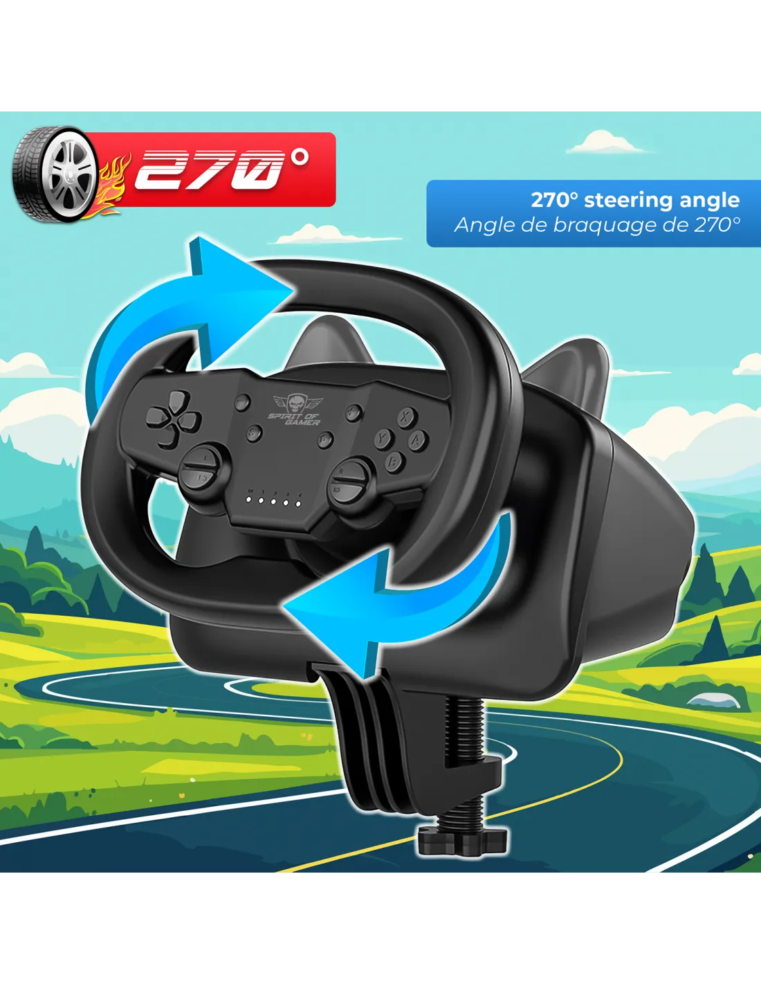 Volant Sans Fil Spirit Of Gamer Race Wheel Air 3 Race Wheel Pro Air (3)