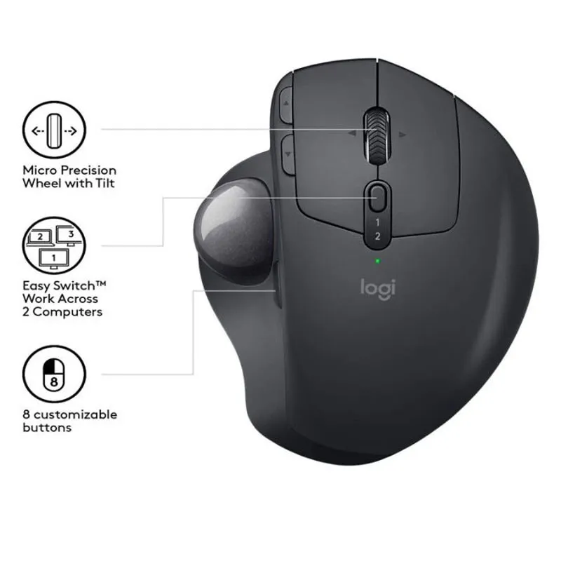 Logitech Mx Ergo S Advanced Wireless Trackball Graphite Logitech Mx Ergo S Advanced Wireless Trackball Graphite