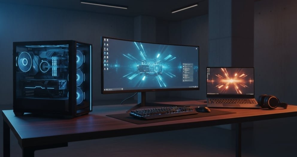 Pc Portable Vs Pc De Bureau Pour Le Gaming : Le Guide Complet Pour Choisir Hero Image