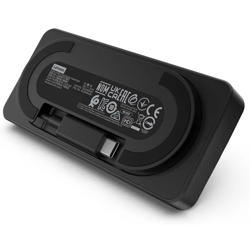 Station D’accueil Lenovo Usb-C Pour Deux Écrans Avec Adaptateur 100W Noir 5 Station Daccueil Lenovo 40B90100Eu Usb C Pour Deux Ecrans Avec Adaptateur 100W Noir (4)