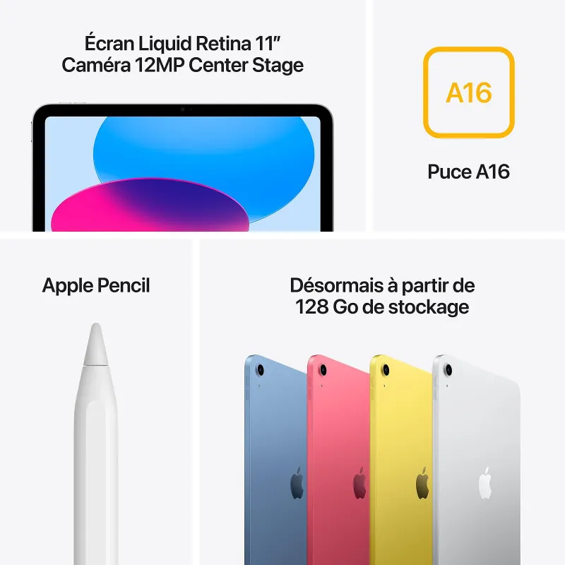 Tablette Apple Ipad 11 128 Go Jaune Tablette Apple Ipad 11 128 Go Jaune