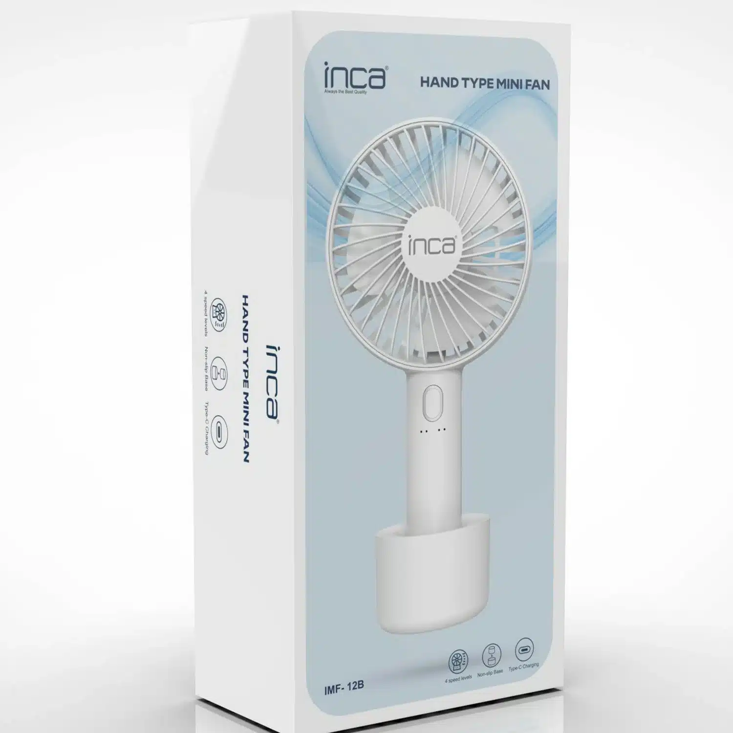 Mini Ventilateur Portable Inca Imf 12B Blanc 2 12B 5