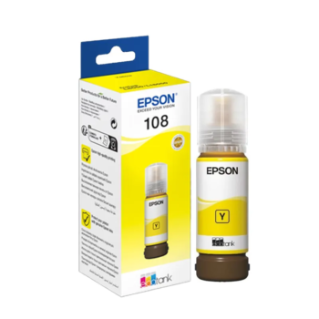 Bouteille Encre Epson Ecotank 108 Original Jaune