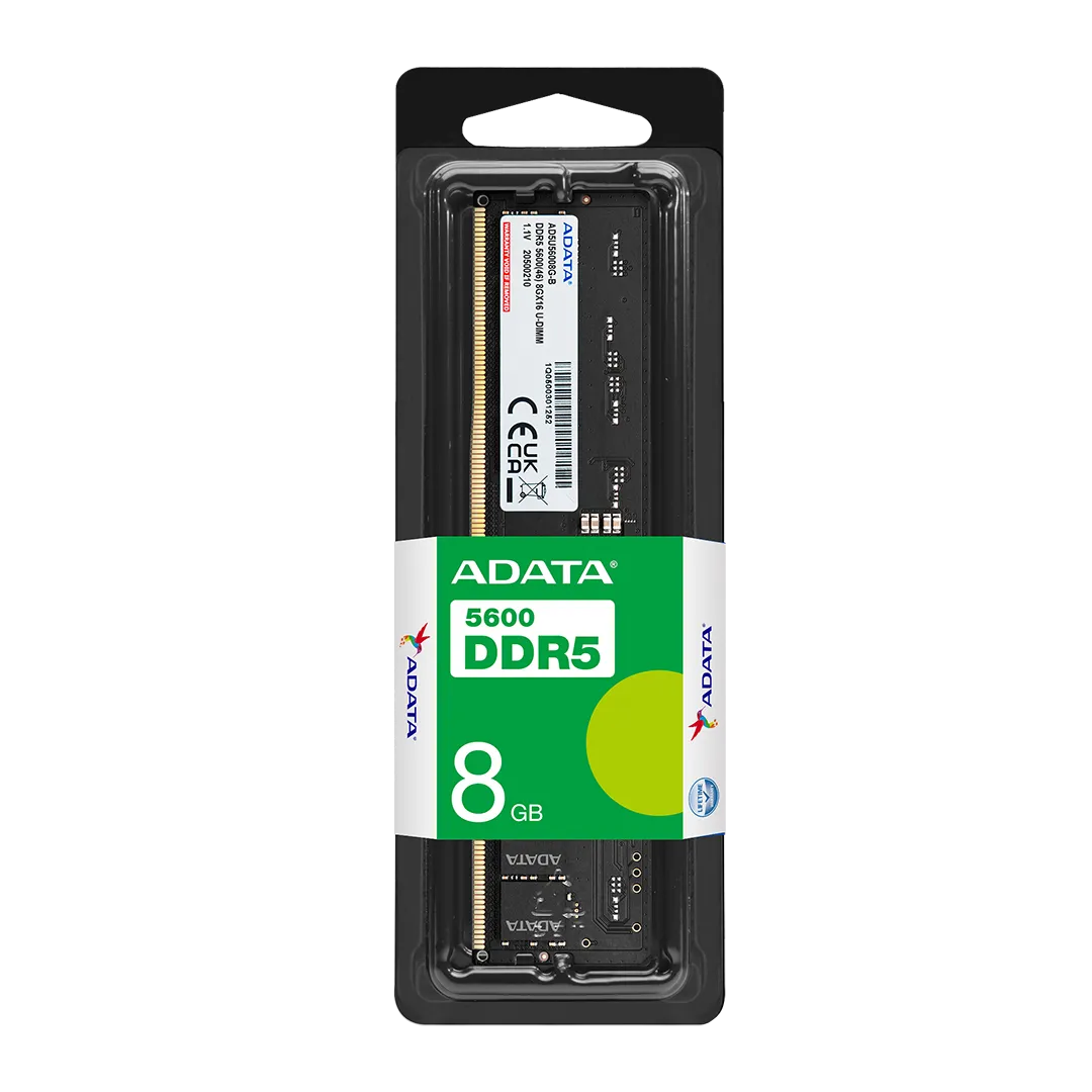 Barrette Mémoire Adata Ad5U56008G-S 8 Go U-Dimm 5600 Mhz 1 Adata Ad5U56008G-S