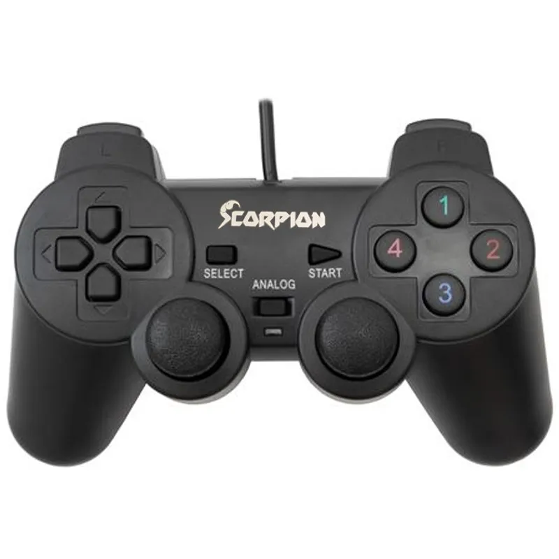 Manette Pc Filaire Scorpion Sj208-1 Noir 1 Scorpion Sj208-1