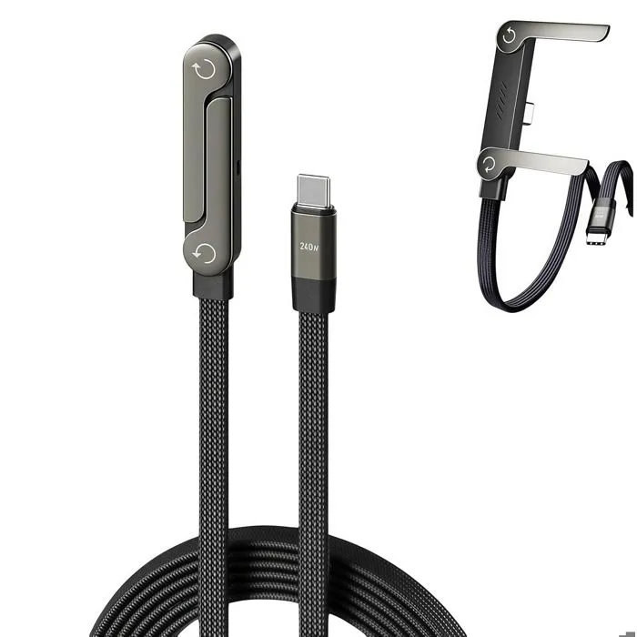 Cable Charge Usb-C 240W Avec Support 1 Cable Usb C Fast 240
