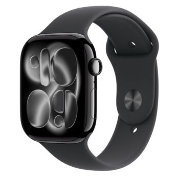Apple Watch Series 11 46 mm Jet Black GPS avec Bracelet Sport Black Sport M/L